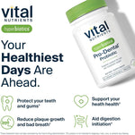 Hyperbiotics Pro Dental Probiotic back label dosage instructions