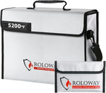 Fireproof Document & Money Bags, Large Fireproof & Water Resistant Bag (15 x 12 x 5 inches), Fireproof Folder Safe Bag for Cash, Valuables & Passport, with Silicone Coating & Zipper Closure - Image 11