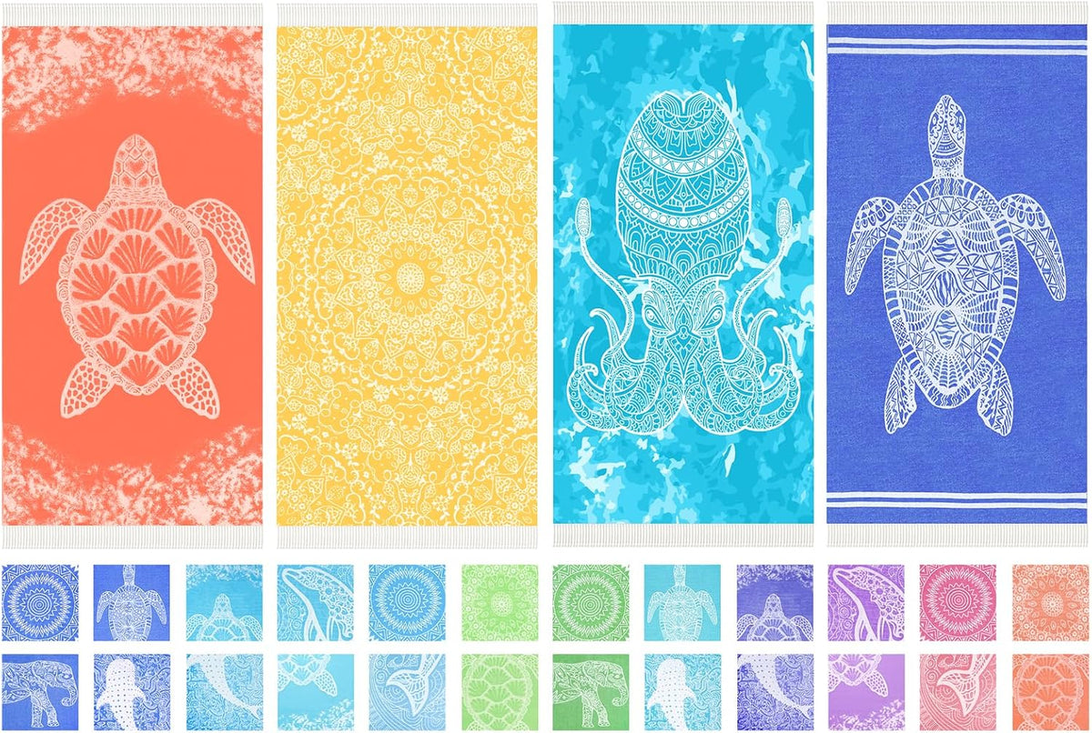 Widdonen Turkish Beach Towel,Extra Large 79x36,2 Pack,Quick Dry,Compact | Lightweight,Thin,Sand Free,Absorbent,Soft.Portable for Swimm,Pool,Bath,Picnic,Camping,Outdoor,Cruise Travel Essentials - Image 11