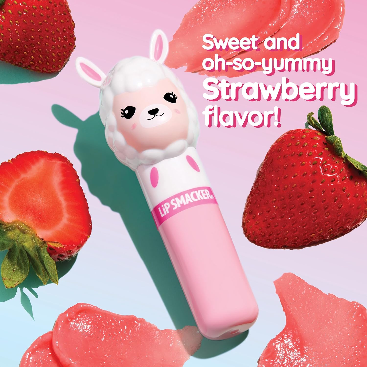 Lip Smacker Straw-Ma-Llama berry packaging angle view