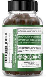 Back label of Dorado Nutrition gummies with Made in USA certification