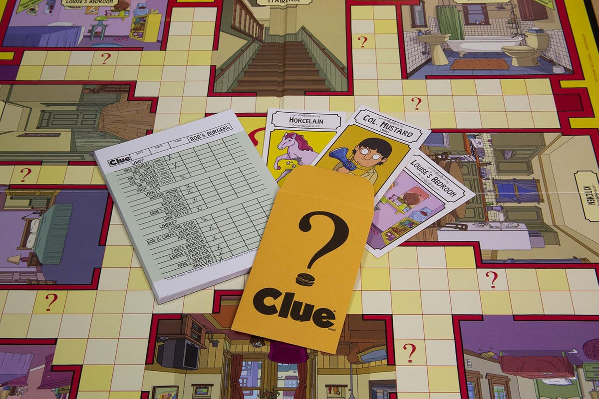 USAopoly Clue Bobs Burgers Board Game character suspect cards