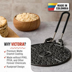 Victoria enameled parilla angled perspective