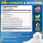 Dr Berg electrolyte powder nutritional facts showing one thousand milligrams of potassium.