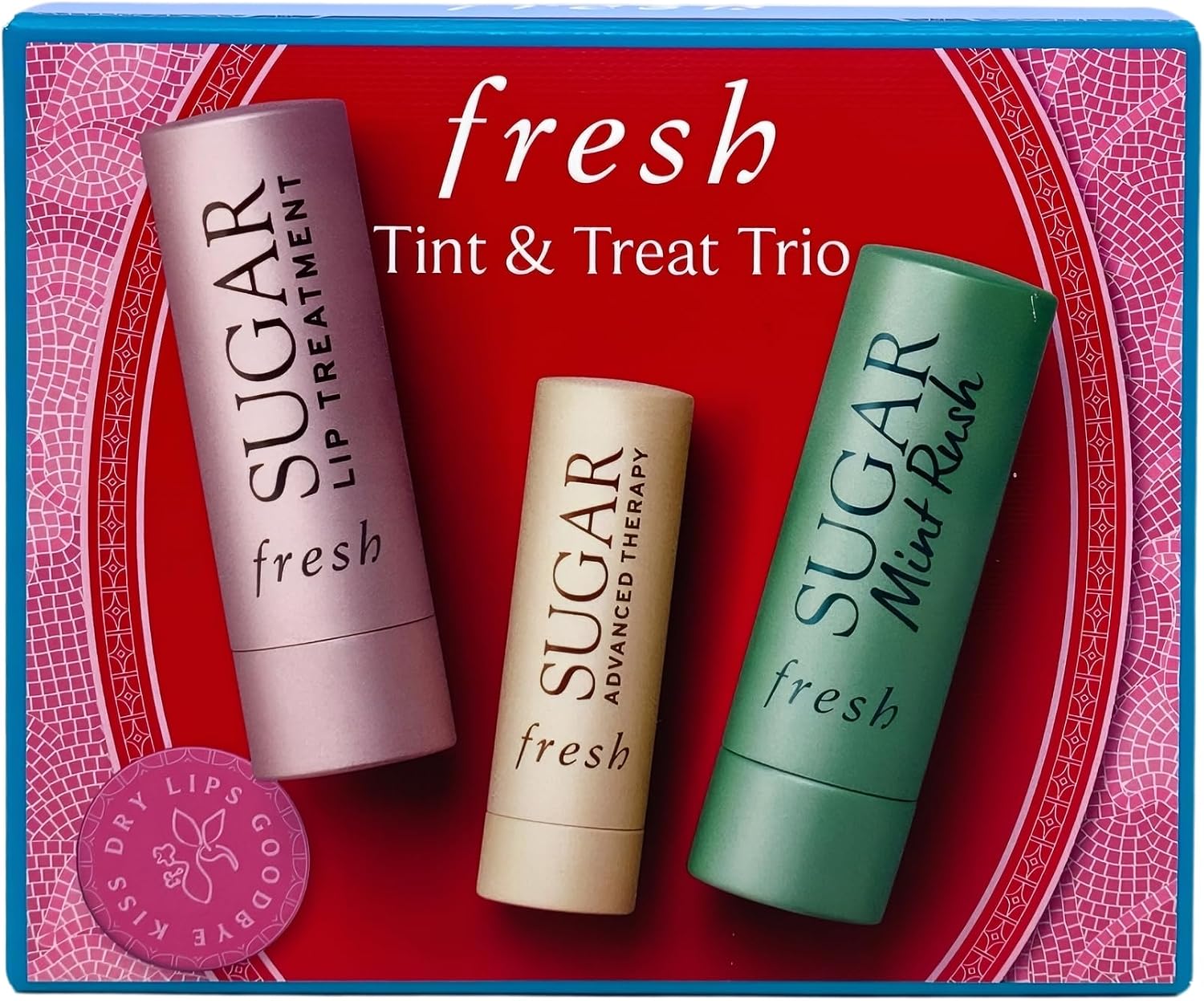 Fresh Limited Edition Tint and Treat Trio front view featuring lip balm set packaging