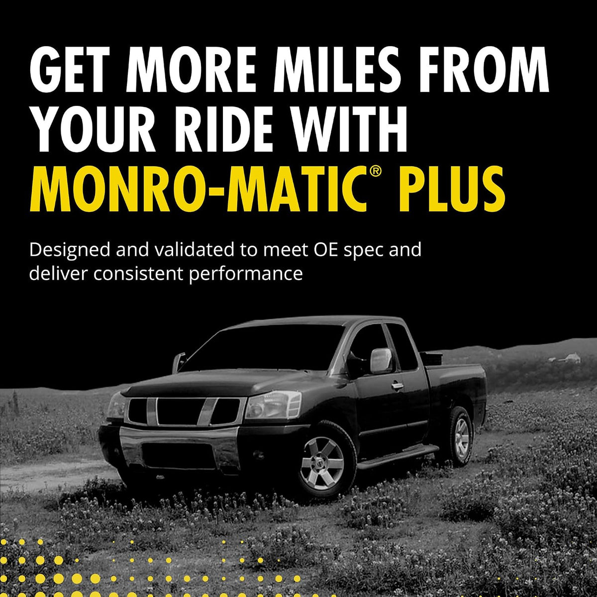 Monroe vehicle suspension shock absorber packaging and label view