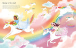 Usborne Sticker Dolly Dressing Rainbow Unicorns back cover and details