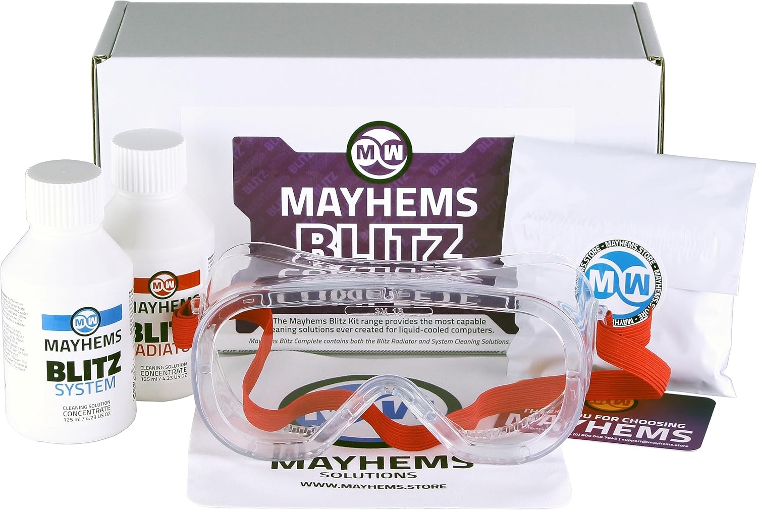 Mayhems Blitz Complete PC Water Cooling Cleaning Kit front view box