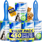 PetLovers Extra Sticky Lint Roller front view mega value pack for pet hair removal.