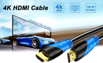Product packaging showcasing technical specifications for the 4K 60Hz video cable.