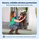 Wireless pet containment system receiver with five correction levels
