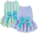 Dog Dress, Cute Pet Princess Dresses with Bright Color Design, Sweet Bowknot, Dog Clothes for Small Dogs Girl, Breathable & Lightweight, for Spring Summer, 2 Pack (Pink Purple, XX-Small) - Image 10