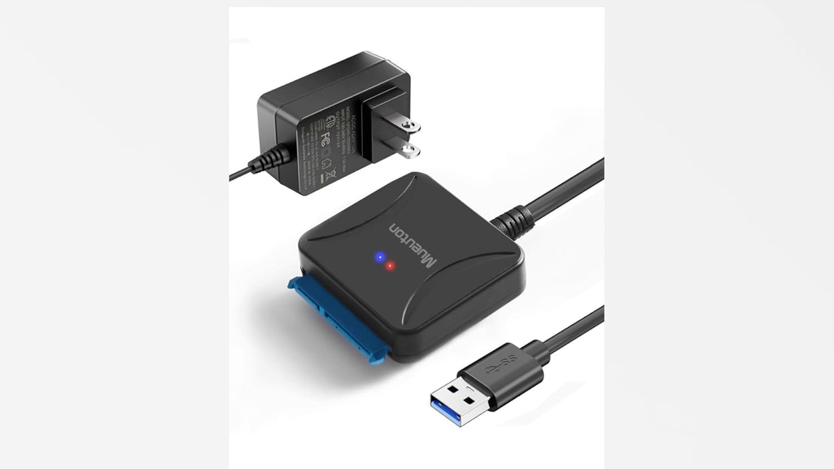 Mueuton electronic adapter kit packaging showing all included accessories