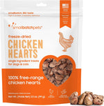 Smallbatch freeze dried turkey heart crunchy texture example for pet feeding