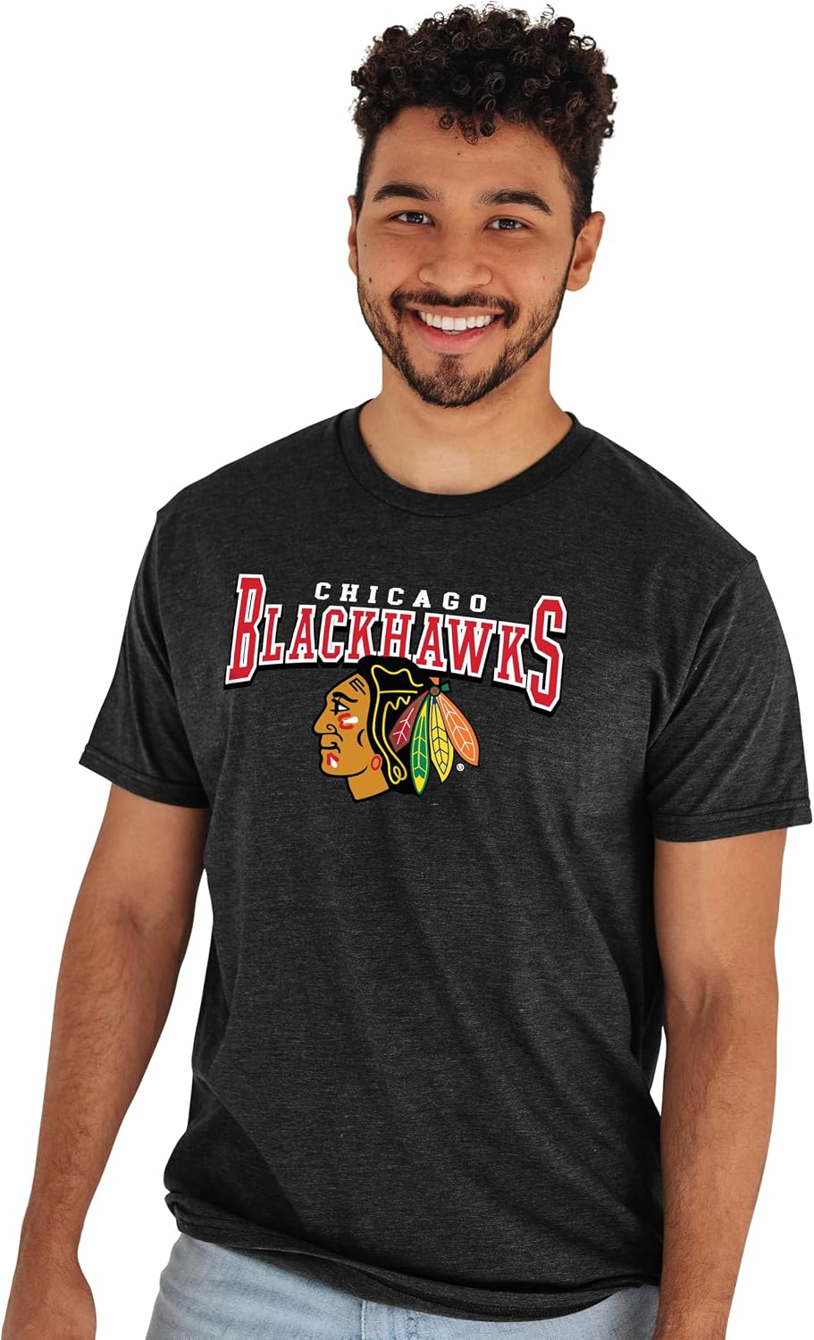 Blue 84 NHL Unisex-Adult NHL Officially Licensed T-Shirt Heathered Black - Image 12