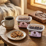 Tree Treasures Assorted Chocolate Raisins gourmet treats poured out on a platter