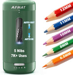AFMAT Electric Pencil Sharpener, Auto in & Out, 5 Nibs, 7K+ Uses, Fully Automatic Pencil Sharpener for Classroom, Rechargeable Hands-Free Sharpeners for Jumbo/Colored Pencils (6.5-12mm) PSC3(Black) - Image 15