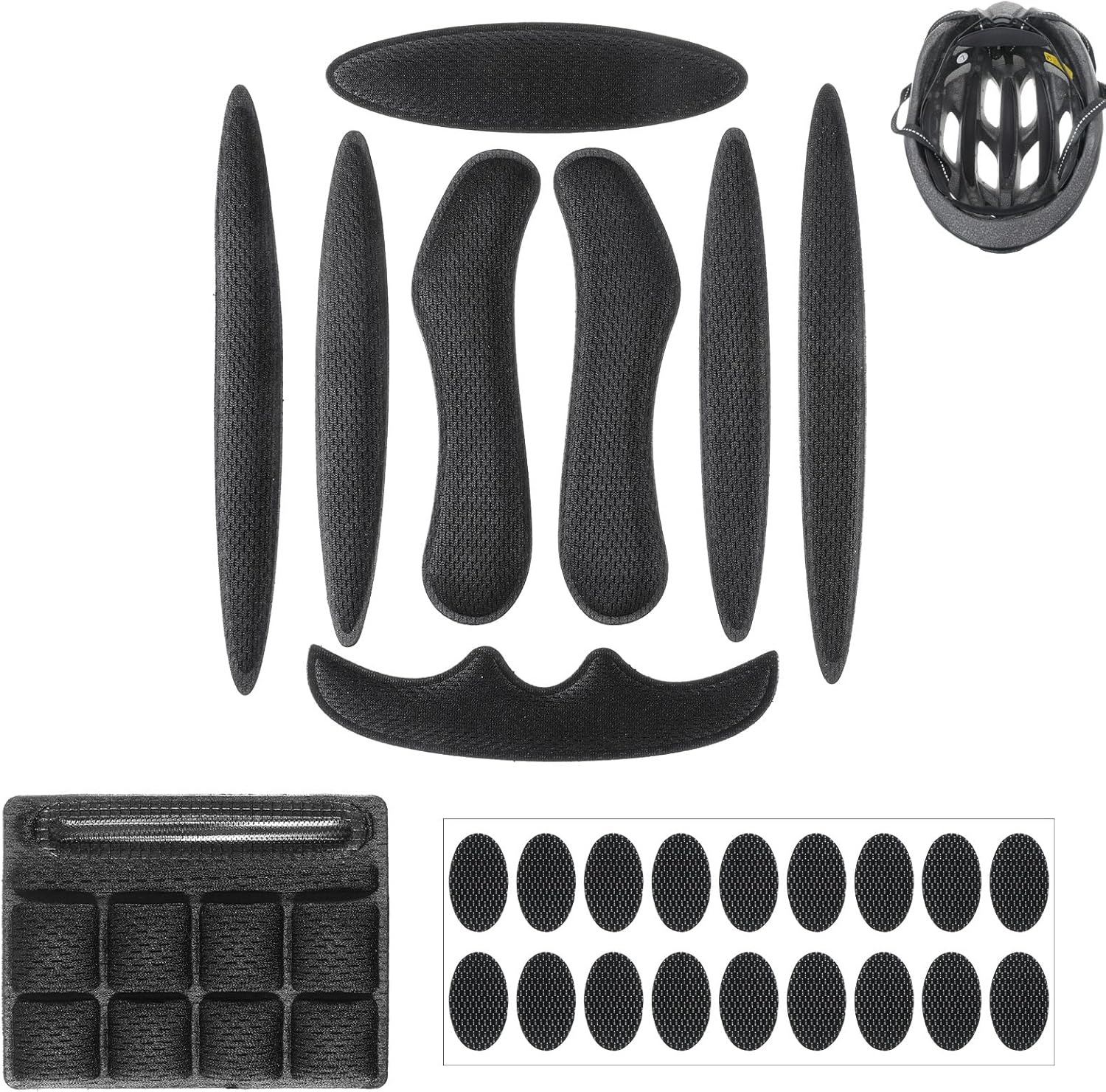 Lxuejie Universal Helmet Padding Kit front view with foam pads