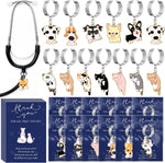XunYee veterinary appreciation gifts bulk stethoscope charms front view showcasing various colorful enamel cat and dog pendants