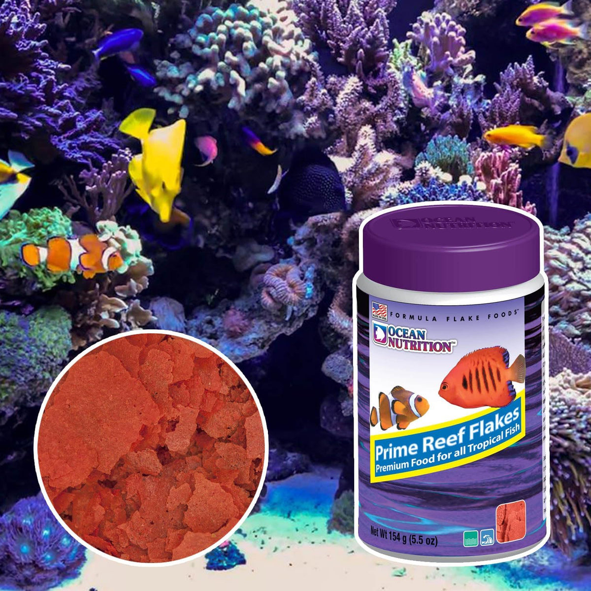 Ocean Nutrition Prime Reef Flakes 5.5-Ounces (154 Grams) Jar - Image 2