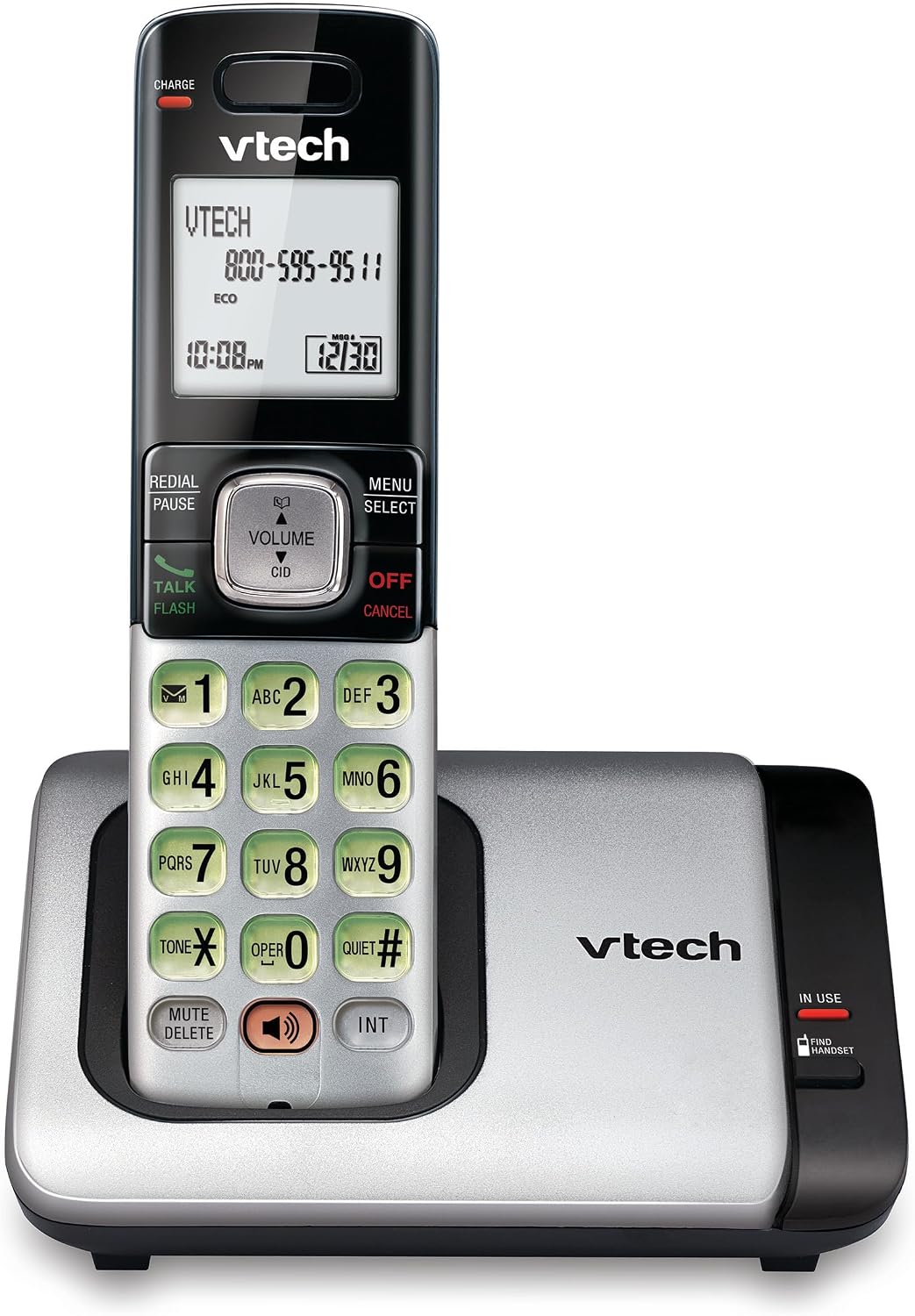 VTech CS6719-2 2-Handset Cordless Phone with Caller ID/Call Waiting, Handset Intercom & Backlit Display/Keypad, Silver - Image 12