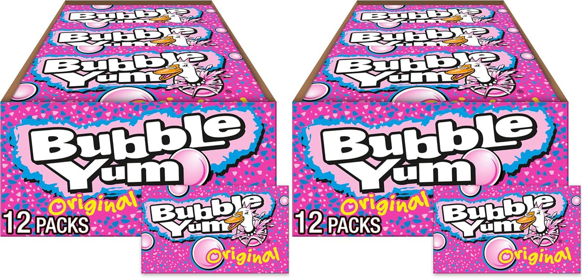 BUBBLE YUM Original Flavor Chewy, Bubble Gum Packs, 2.82 oz (12 Count) - Image 11
