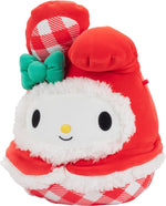 Squishmallows 8 inch holiday My Melody plush close up details
