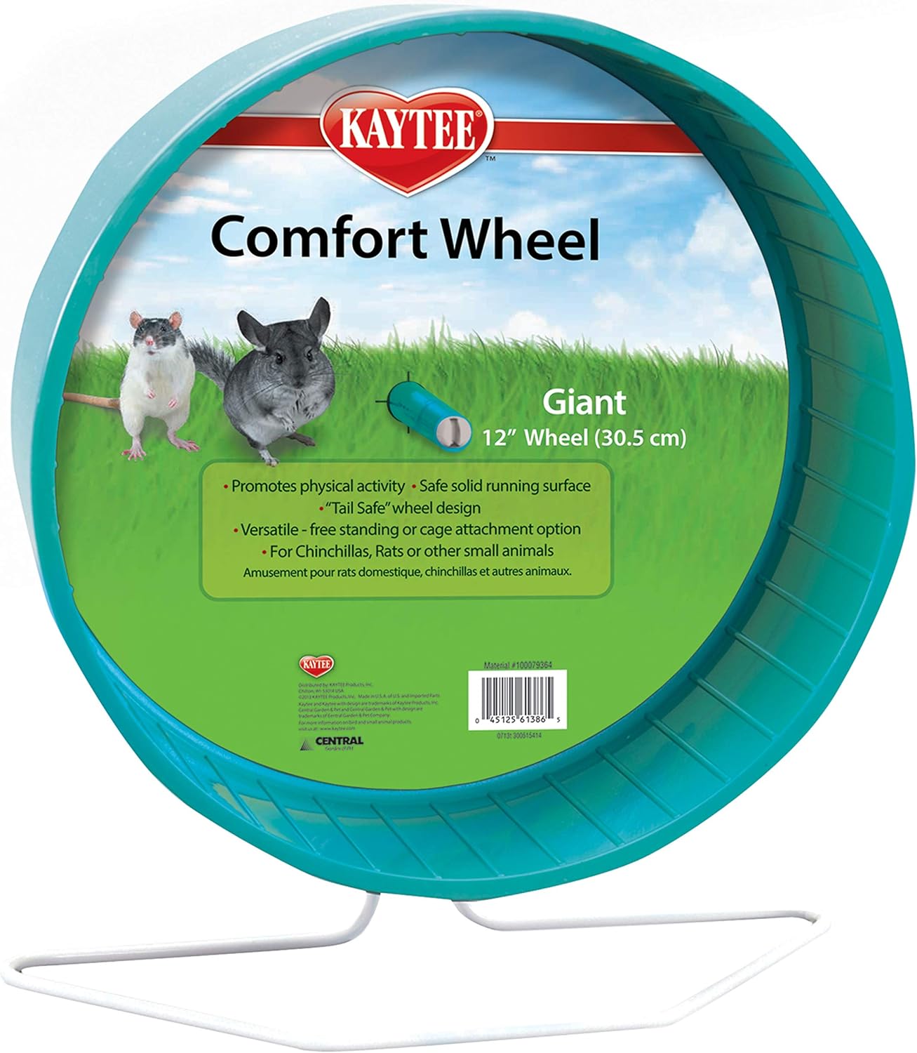 Kaytee comfort wheel giant 12 inches front view exercise wheel