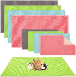 Barydat 8 Pcs Guinea Pig Cage Liner for Guinea Pig Cage Bedding Reusable Rabbit Mat Pad Washable Training Pad Animal Sleeping Bedding Mat(16x12'',Gray, Green, Pink, Blue) - Image 9