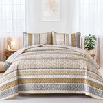 Wongs Bedding Boho Quilt Set King Size front view