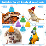 Miniature yarn costume hats ideal for hamsters hedgehogs and small reptiles