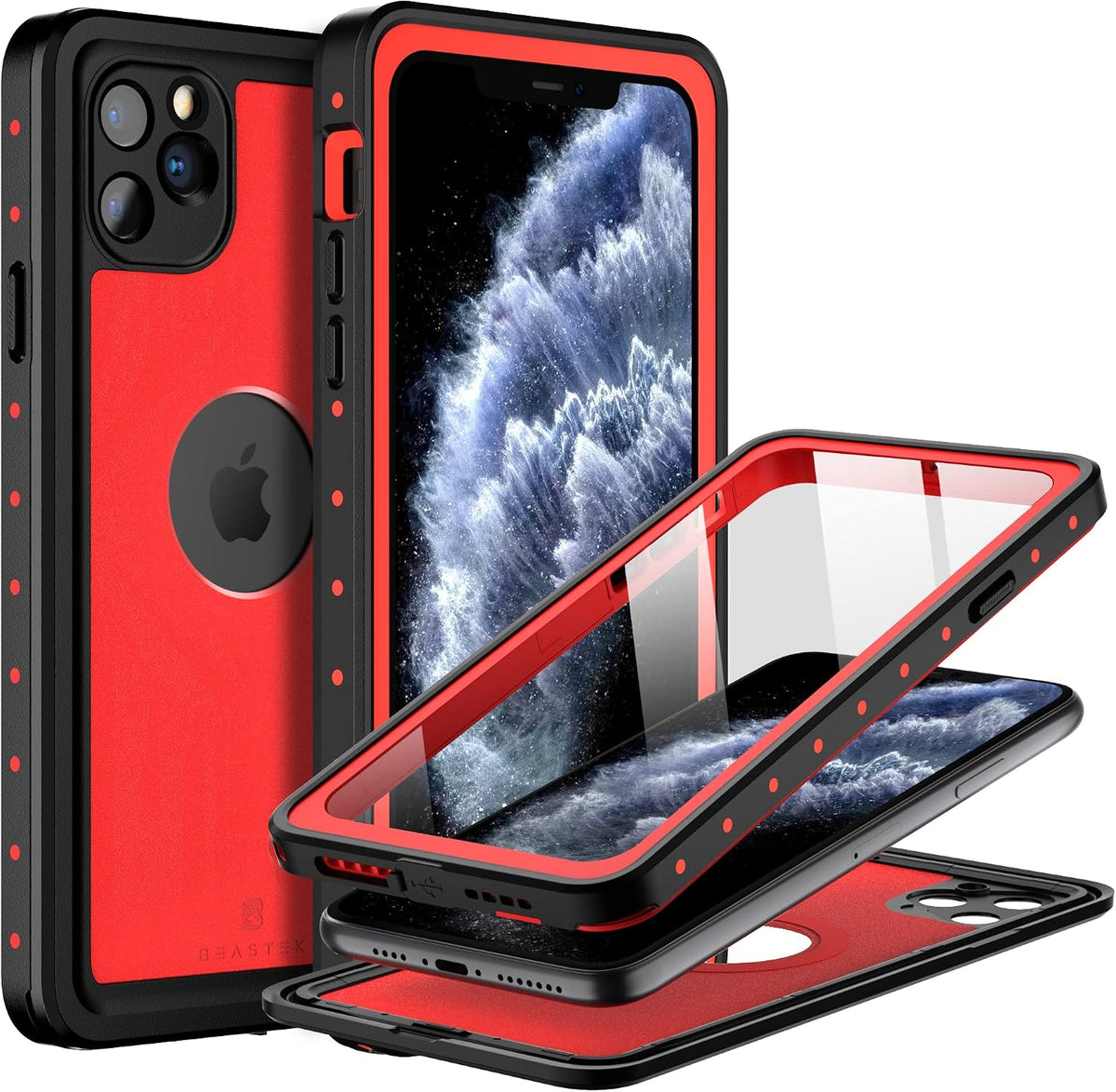 BEASTEK for Apple iPhone 11 Pro Waterproof Case, NRE Series, Shockproof Underwater IP68 Case, with Built-in Screen Protector Full Body Rugged Protective Cover, for iPhone 11 Pro 5.8 inch (Black) - Image 14