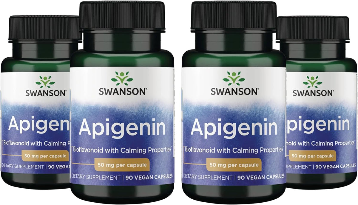 Swanson Apigenin Supplement for Sleep Support, 50 mg, 90 Vegan Caps - Image 10