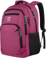 Laptop Backpack,Business Travel Anti Theft Slim College Backpack | Water Resistant Durable Computer Bag Gift for Women & Men Fits 15.6 Inch Laptop and Notebook - Light Pink - Image 12