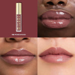 Milani Rosewood lip gloss applicator close up showing the lip maximizing doe foot wand.