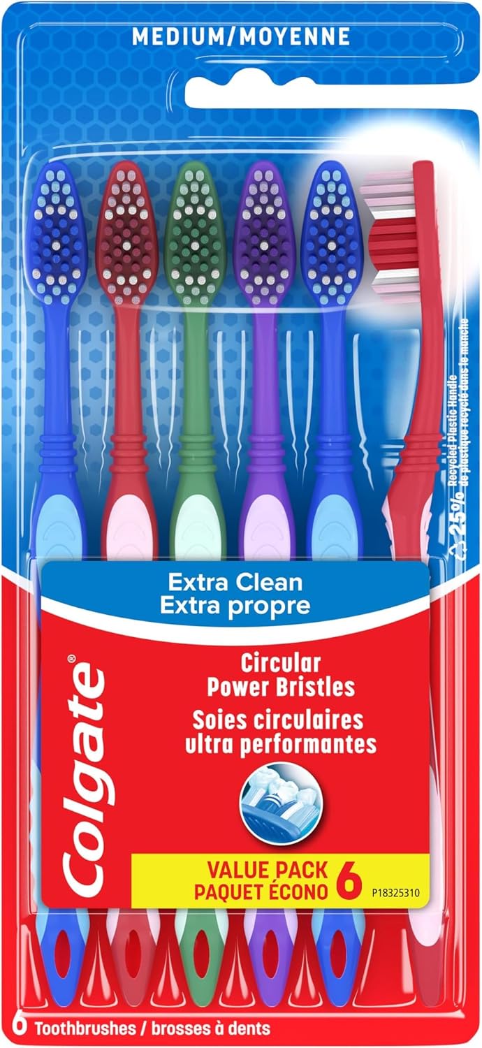 Colgate Extra Clean Medium Toothbrushes, 6 Pack - Image 13
