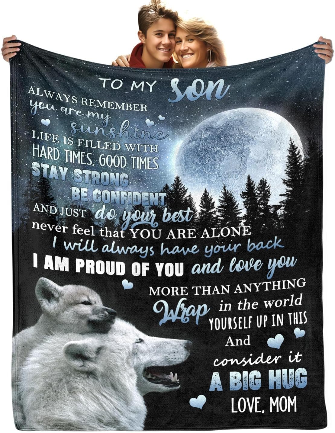 Son Gifts, Birthday Gifts for Sons from Mom, Son Blanket from Moms, Sons Gift from Mom, Son in Law Gifts - Ultra Soft Flannel Throws Blankets 50" x 60" - Image 12