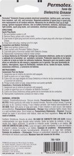 Permatex 22058 grease packaging label details