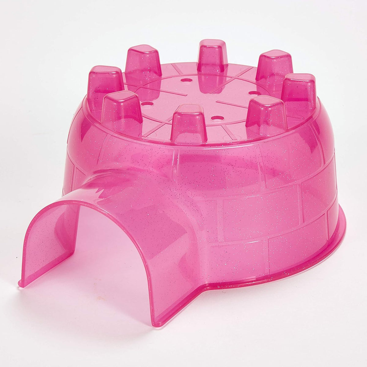 Kaytee mini igloo placed inside a small pet wire cage habitat