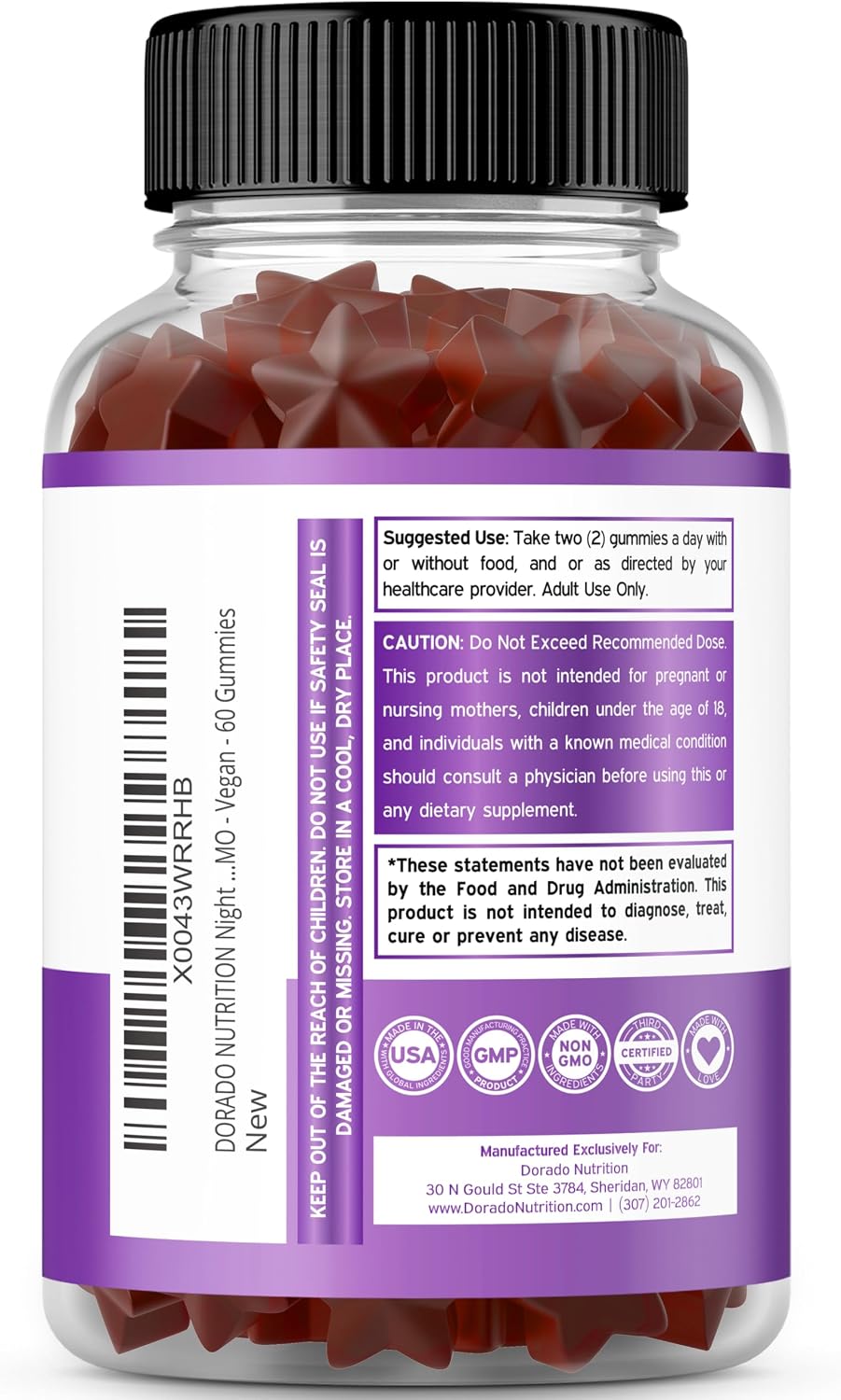 Dorado Nutrition raspberry flavored weight loss gummies texture