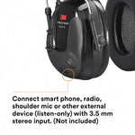 3M PELTOR ProTac III headset 3.5mm audio input jack port