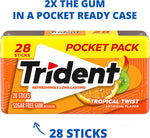 Authentic USA imported Trident gum bulk pack with six individual travel ready cases.
