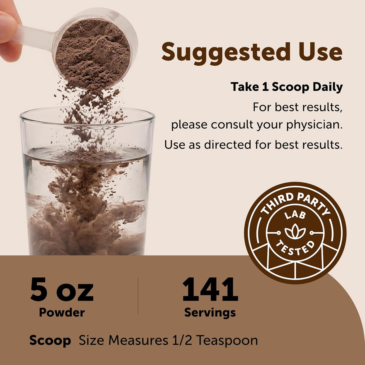 Micro Ingredients mushroom blend mixed in coffee glass