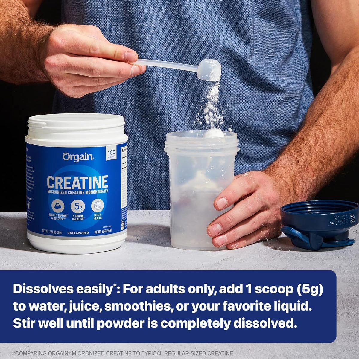 Vegan and clean label certification on Orgain creatine