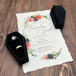 Beatilog vintage wedding ring box closed top view