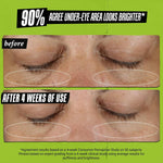 Kiehl's hydrating eye cream swatch showing water in oil transformation