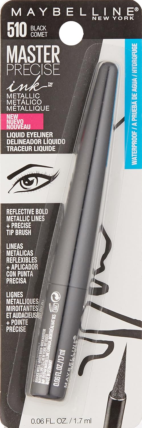 Maybelline metallic eyeliner precision brush tip close up