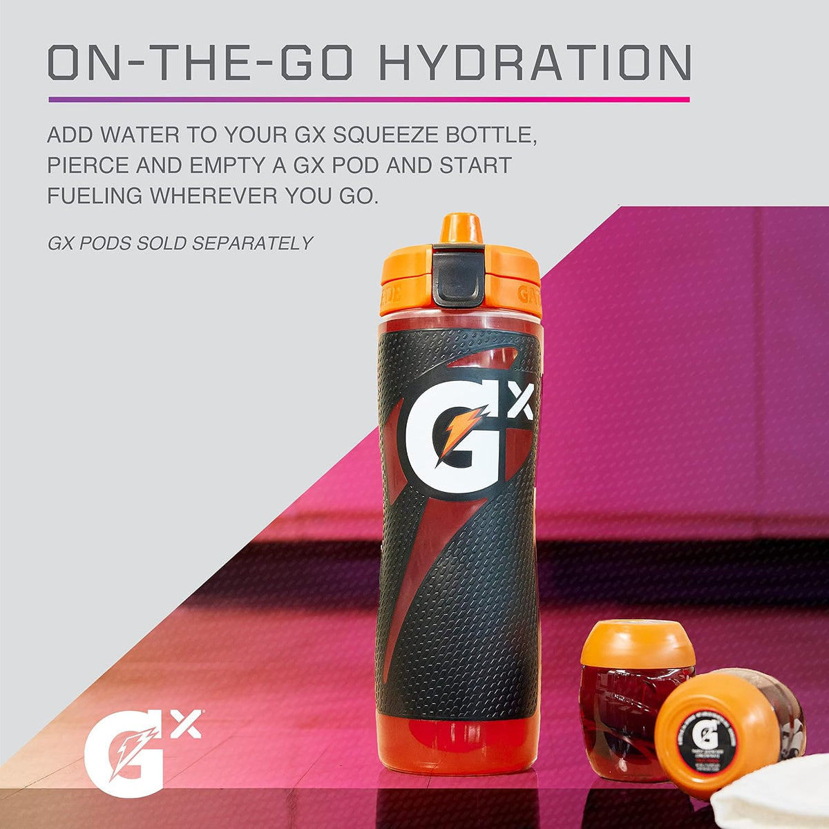 Gatorade 30 fluid ounce squeeze bottle cap detail