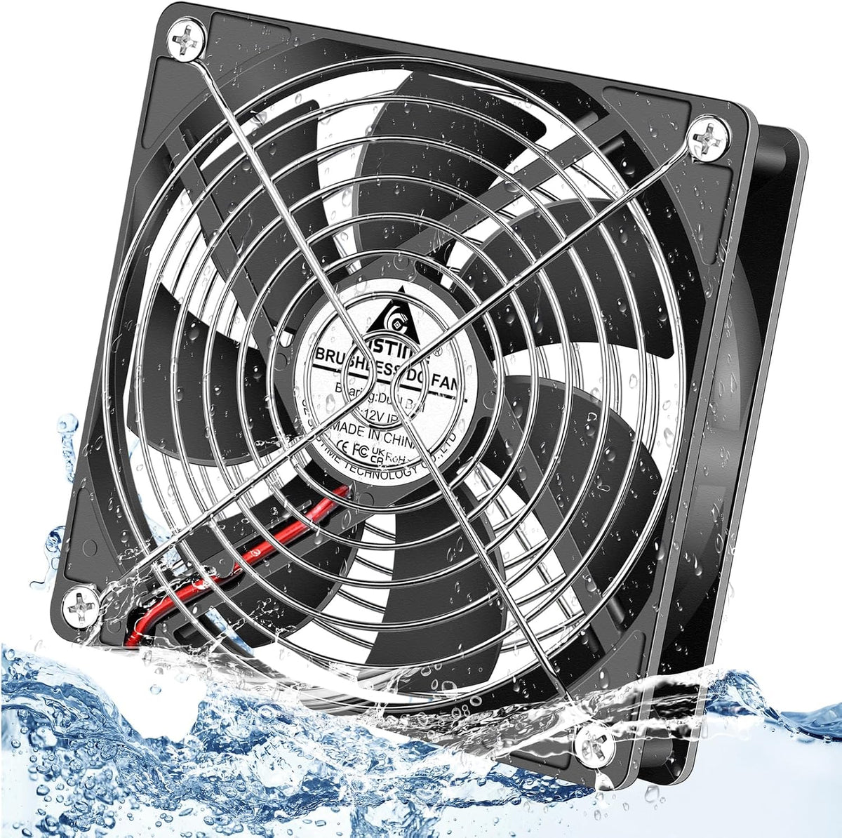 GDSTIME 120mm waterproof cooling fan front view