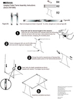 Tool free assembly components of Officemate hanging file frame